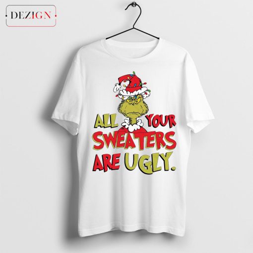 Funny Christmas Character T-Shirt – Green Guy & Ugly Sweater Png USA