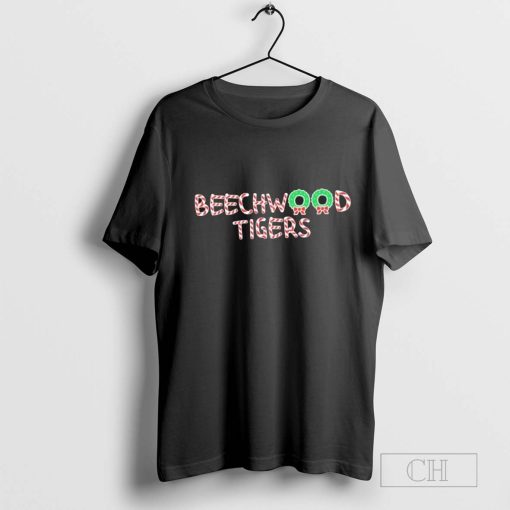 Beechwood Tigers Christmas wreaths t shirt