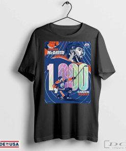 Connor McDavid Edmonton Oilers 1,000 Career NHL Points Milestone Shirt