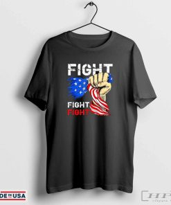 Fight Fight Fight Trump Holding USA Flag Shirt