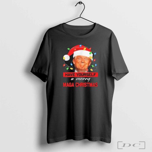 Funny Santa Trump Have Yourself A Merry Maga Christmas T-Shirts