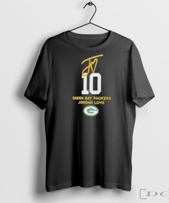 Green Bay Packers Jordan Love No. 10 signature shirt