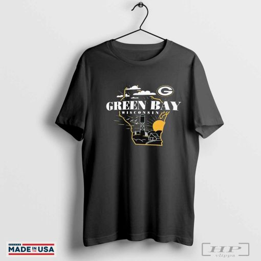 Green Bay Packers Wisconsin State map shirt