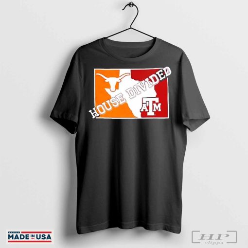 House Divided Texas A&M Aggies Vs Texas Longhorns 2024 Logo T-shirt