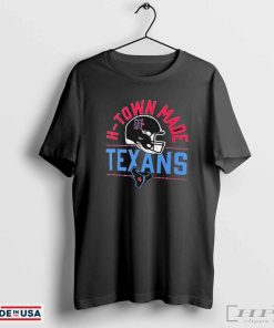 Houston Texans Fanatics Navy H-Town Helmet T-Shirts