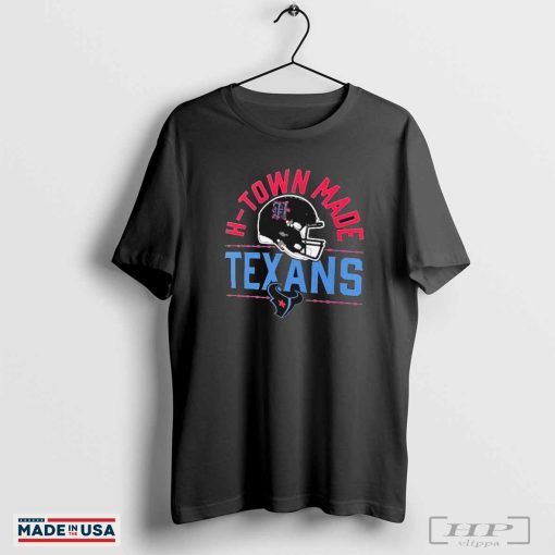 Houston Texans Fanatics Navy H-Town Helmet T-Shirts