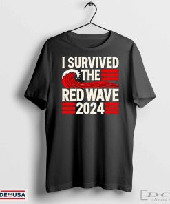 I survived the red wave 2024 retro shirt