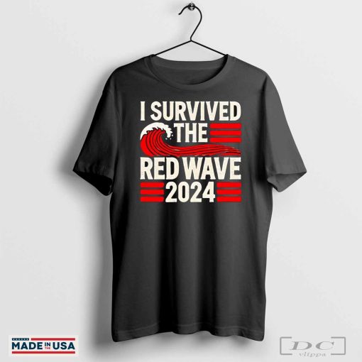 I survived the red wave 2024 retro shirt