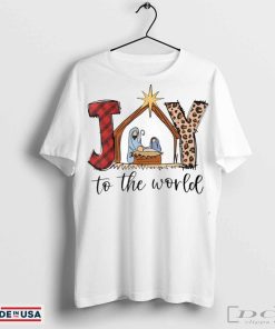 Joy To The World Baby Jesus In The Manger Christmas Xmas T-Shirt