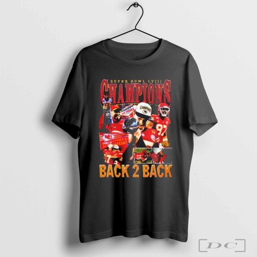 Kansas City Super Bowl Lviii Champ Back 2 Back 2024 NFL Unisex T-Shirt