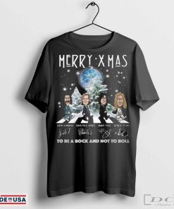 Led Zeppelin Merry Xmas To Be A Rock And Not To Roll Christmas 2024 Thank You T-Shirt