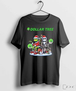 Official Grinch And Jack Skellington Dollar Tree Christmas Shirt