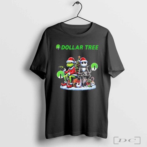 Official Grinch And Jack Skellington Dollar Tree Christmas Shirt