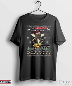 Official Naughty The Gremlins Are Coming Ugly Sweater Christmas 2024 t-shirt