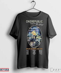 Official Onerepublic Escape To Europe 2025 Shirts