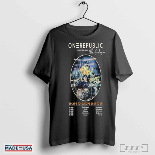 Official Onerepublic Escape To Europe 2025 Shirts