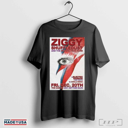 Official Poster Ziggy Shuffledust And The Spiders From Mars December 2024 San Diego CA T-shirt