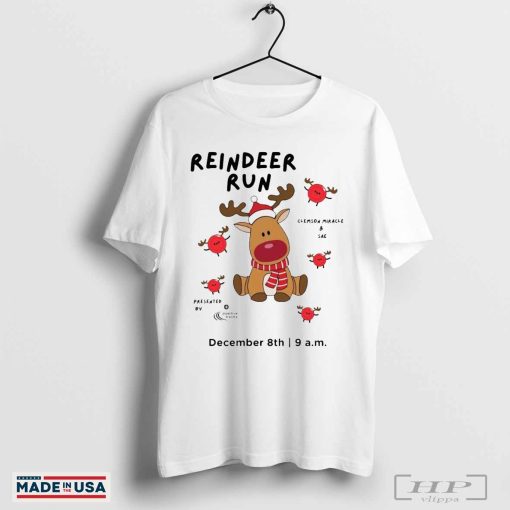 Official Reindeer Run Clemson Miracle and Sea December 8th 2024 Christmas at South Carolina Botanical Garden t-shirt