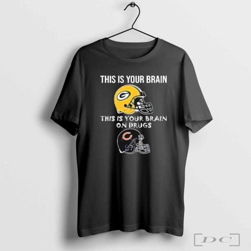 Official This Is Your Brain Packers This Is Your Brain On Drugs Bears Shirt