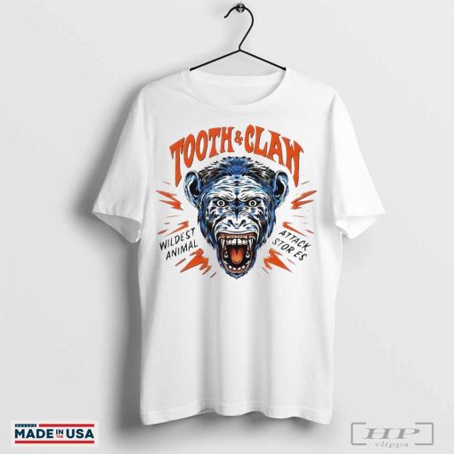 Official Tooth And Claw Wildest Animal Attack Stories Shirt