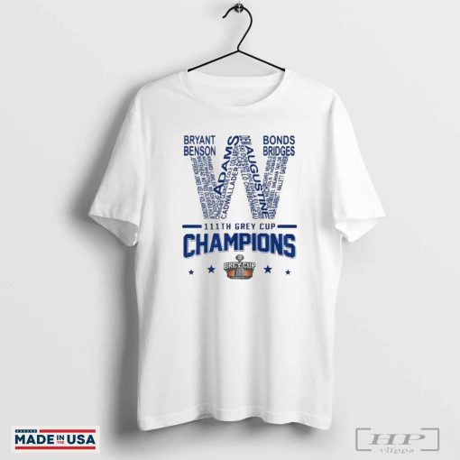 Official Winnipeg Blue Bombers 111th 2024 Grey Cup Football Champions Shirt