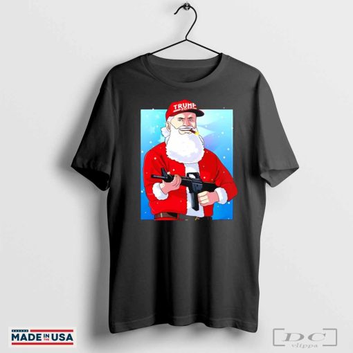 Santa Claus Patriotic Christmas Donald Trump shirt