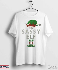 Sassy Elf Ugly Christmas Sweater Xmas Family Matching T-Shirt