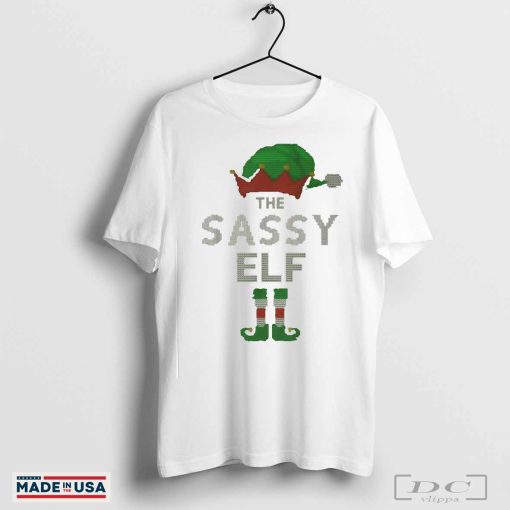 Sassy Elf Ugly Christmas Sweater Xmas Family Matching T-Shirt