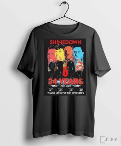 Shinedown 24 Years 2001-2025 Thank You For The Memories Signatures Shirts