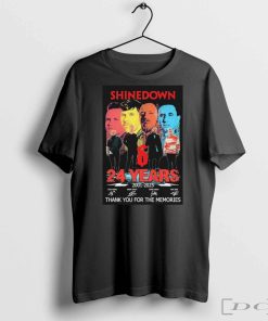 Shinedown 24 Years 2001-2025 Thank You For The Memories Signatures T-shirts