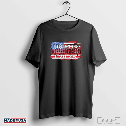 Today Is Independence Day America Flag Retro Shirt