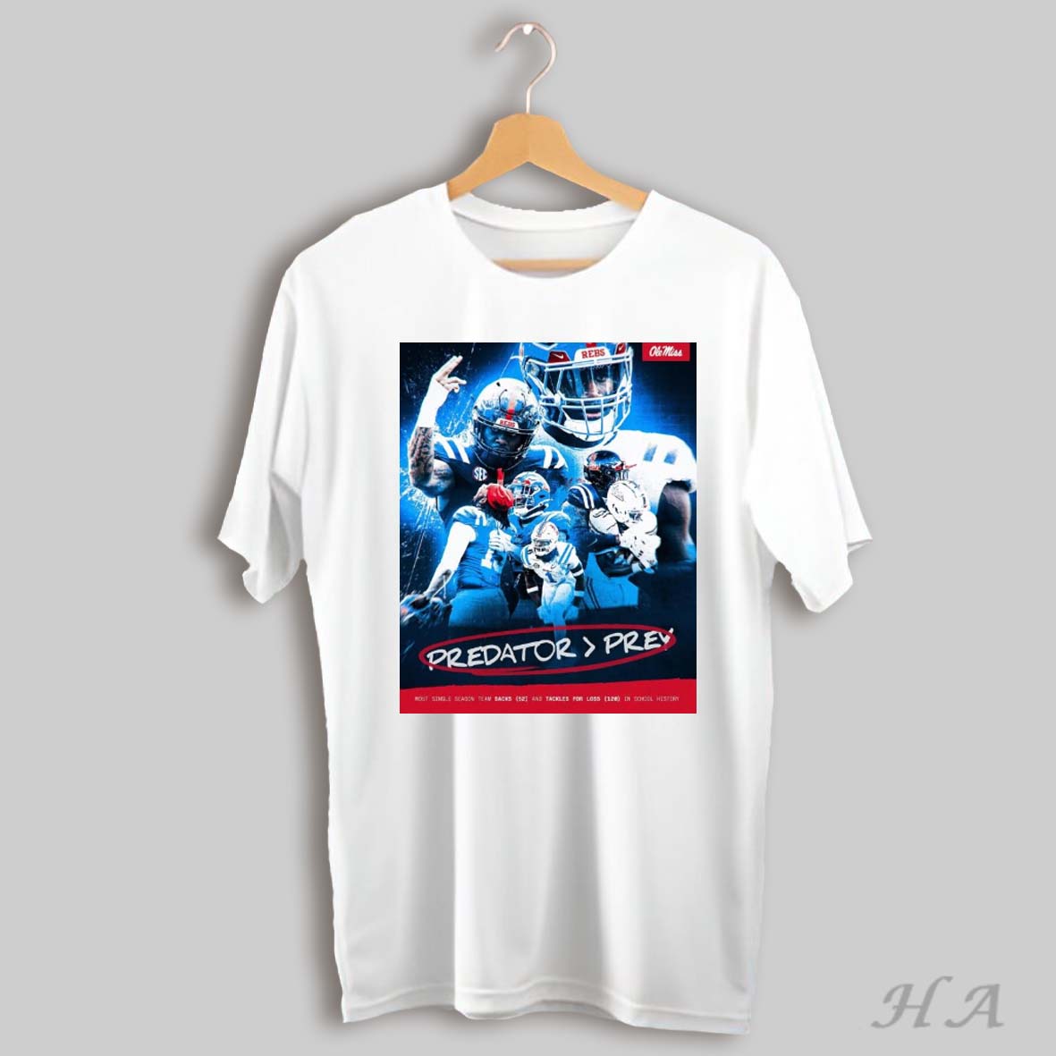 Trendy Poster Ole Miss Rebels Predator Prey Most Single Season Team Sacks 52 And Tackles For Loss 120 In School History T Shirt Sweatshirt Tee Shirt