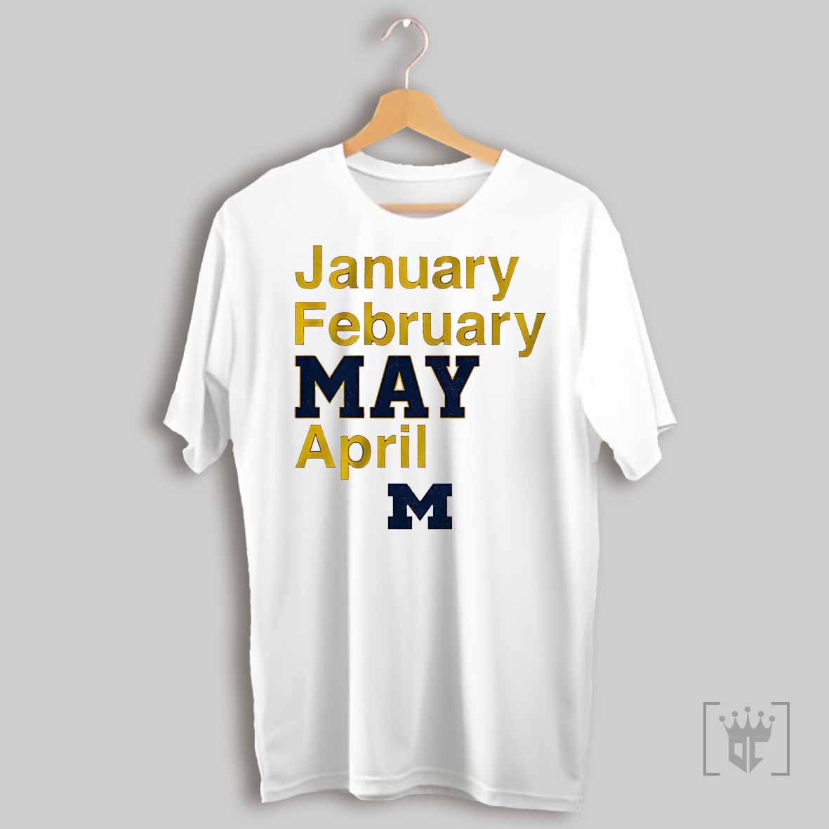 Michigan Wolverines Basketball January February May April Vintage T Shirt