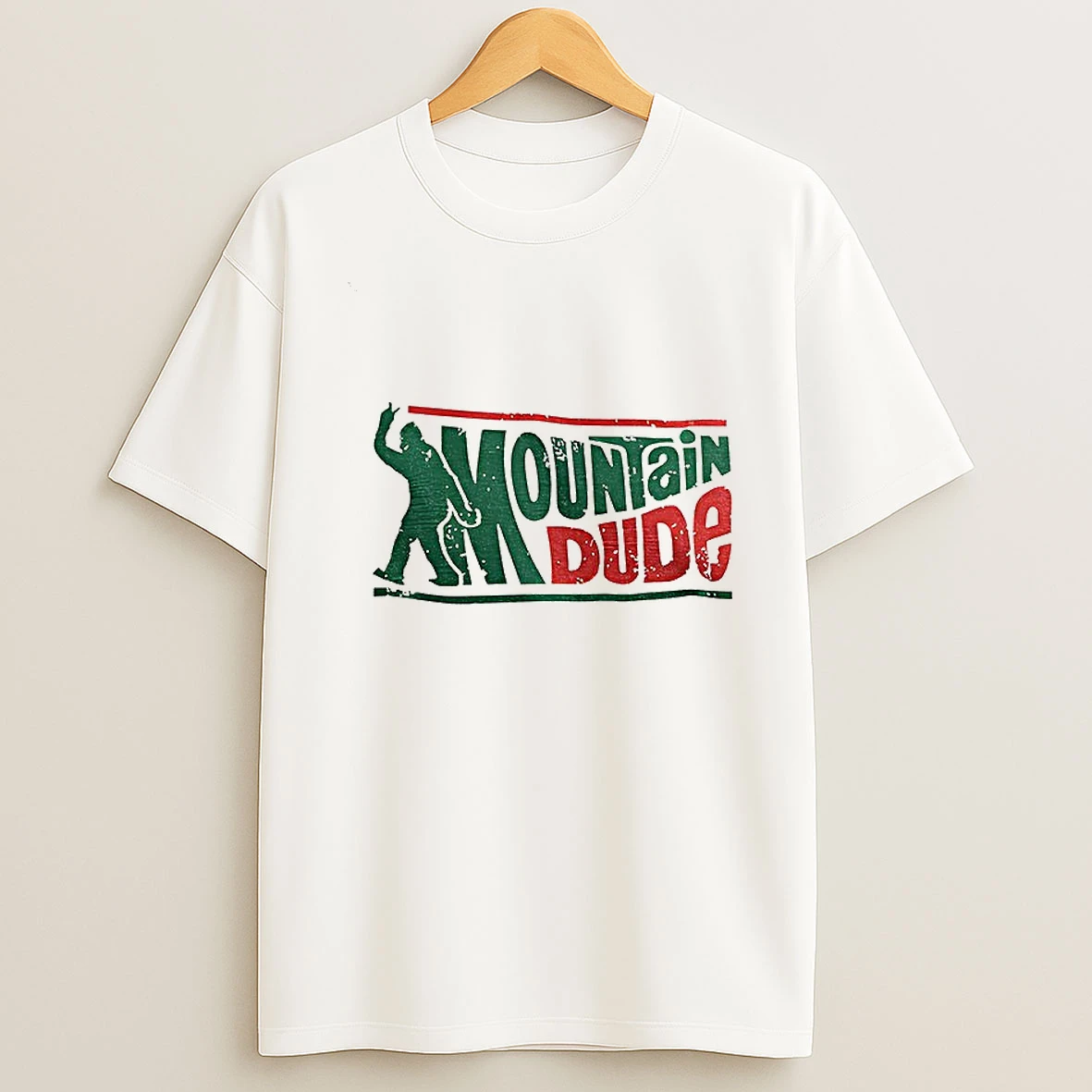 Bigfoot Mountain Dude Retro Hiking Tshirt Hoodie