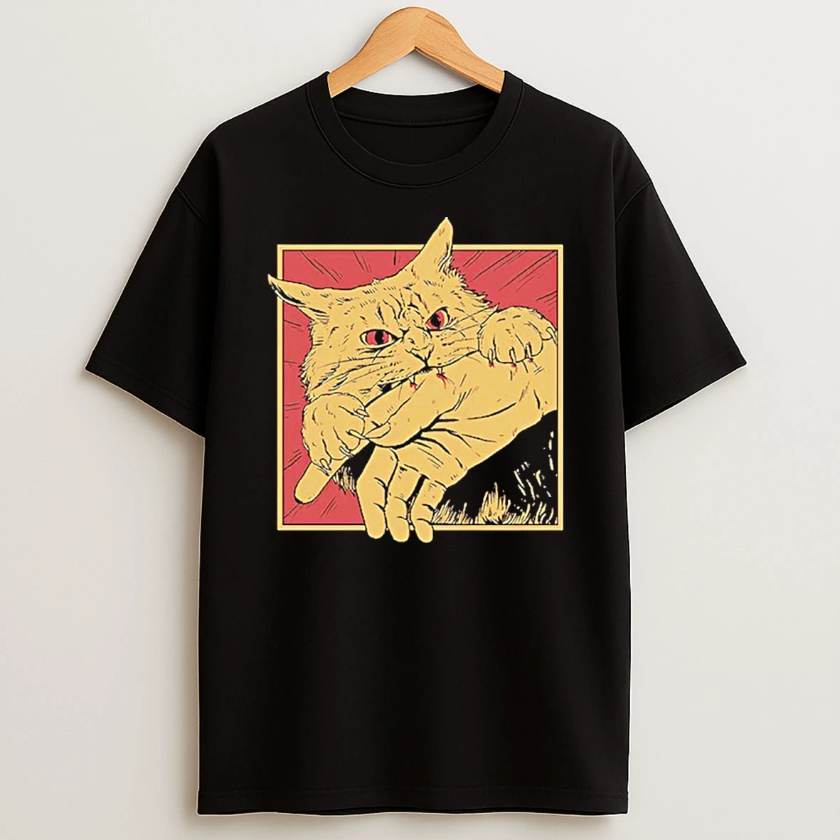 Cat Bite Tshirt Hoodie