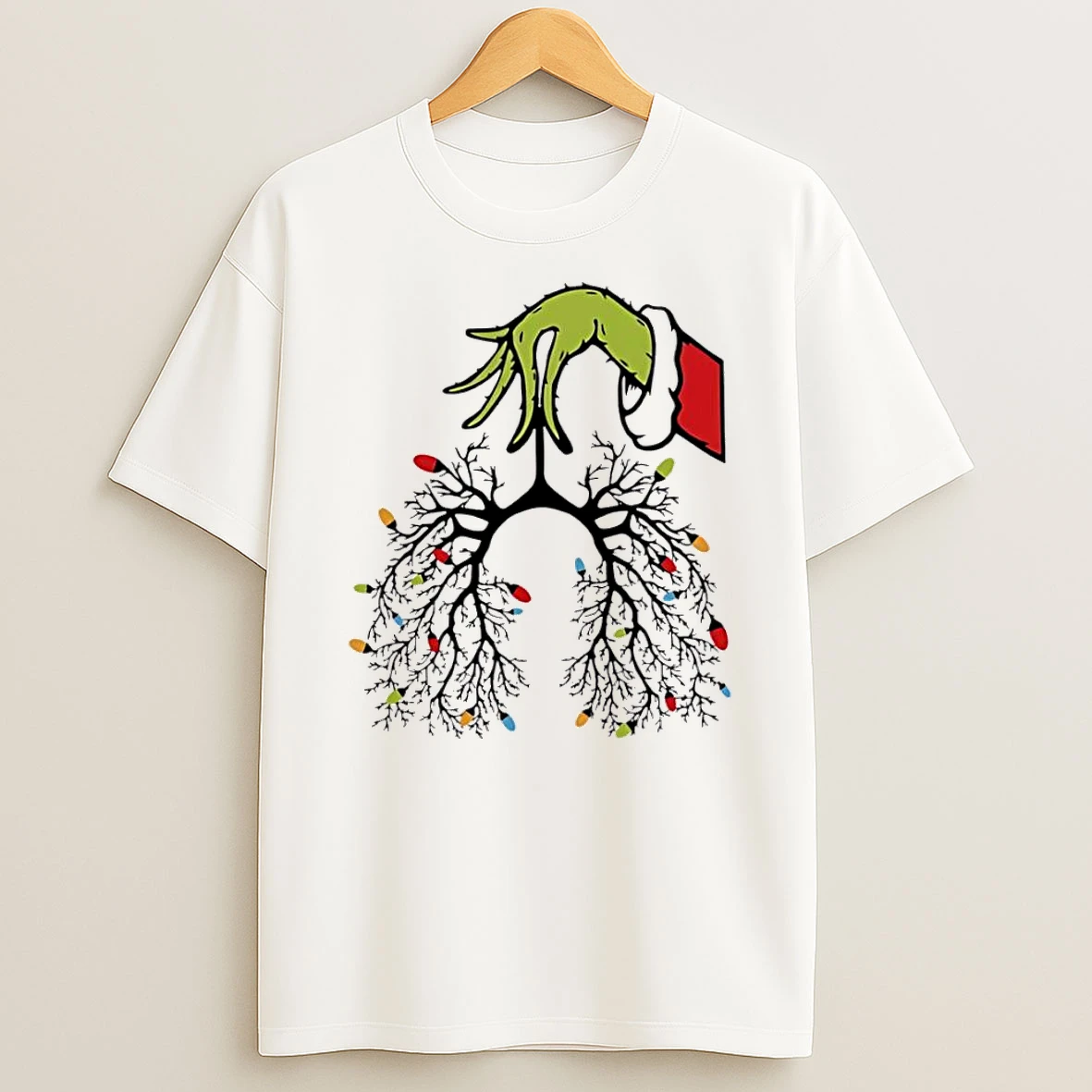 Christmas Nurse Lung Christmas Lights 2025 Tshirt Hoodie