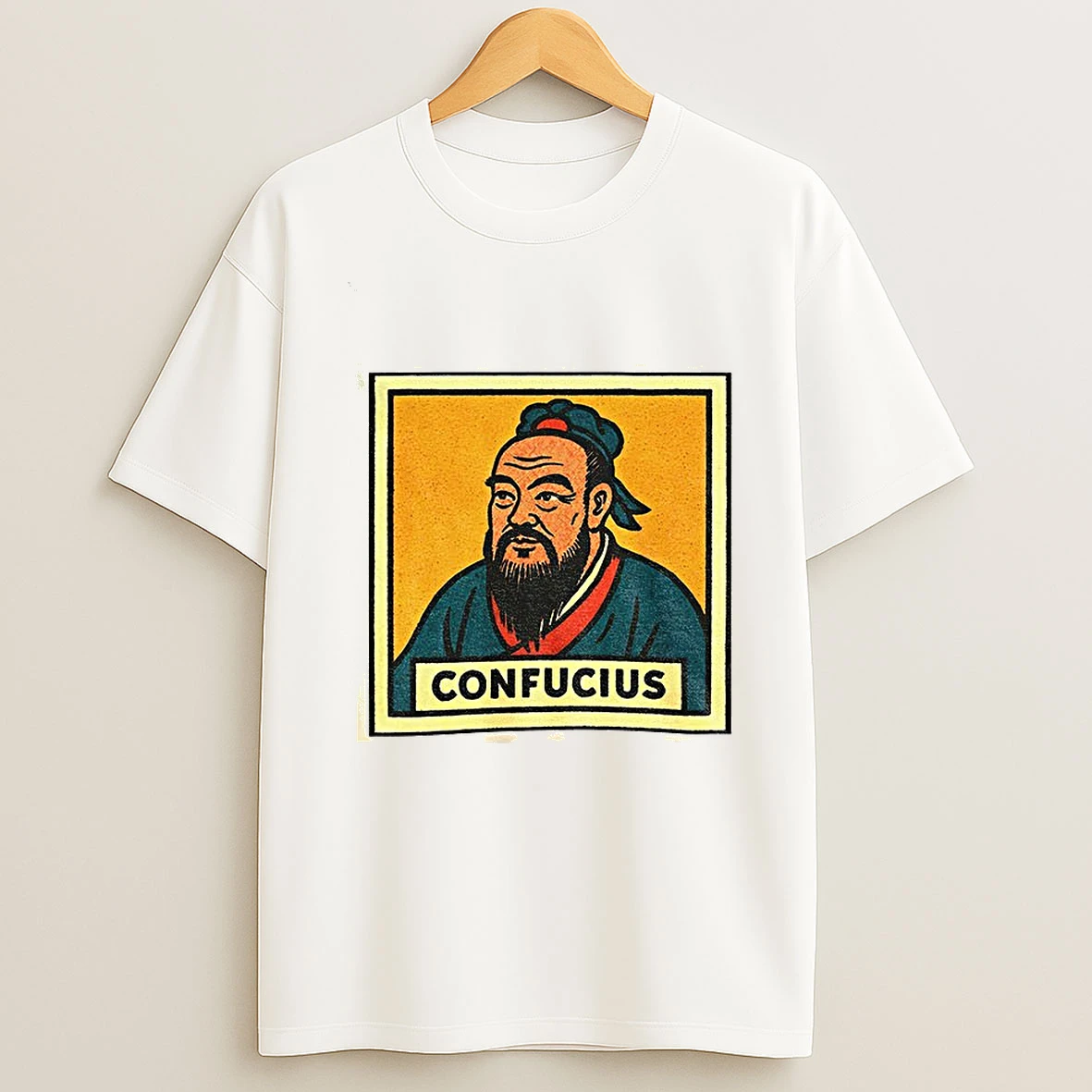 Confucius Comic Retro Chinese Philosopher Tshirt Hoodie