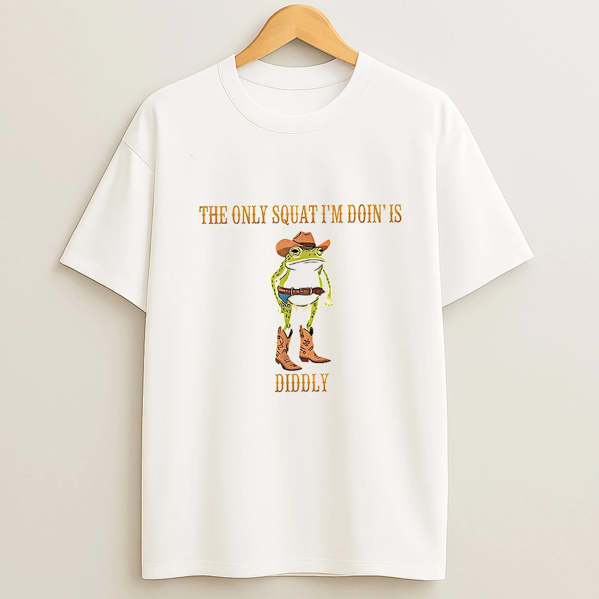 Cowboy Frog The Only Squat Im Doin Is Diddly Tshirt Hoodie