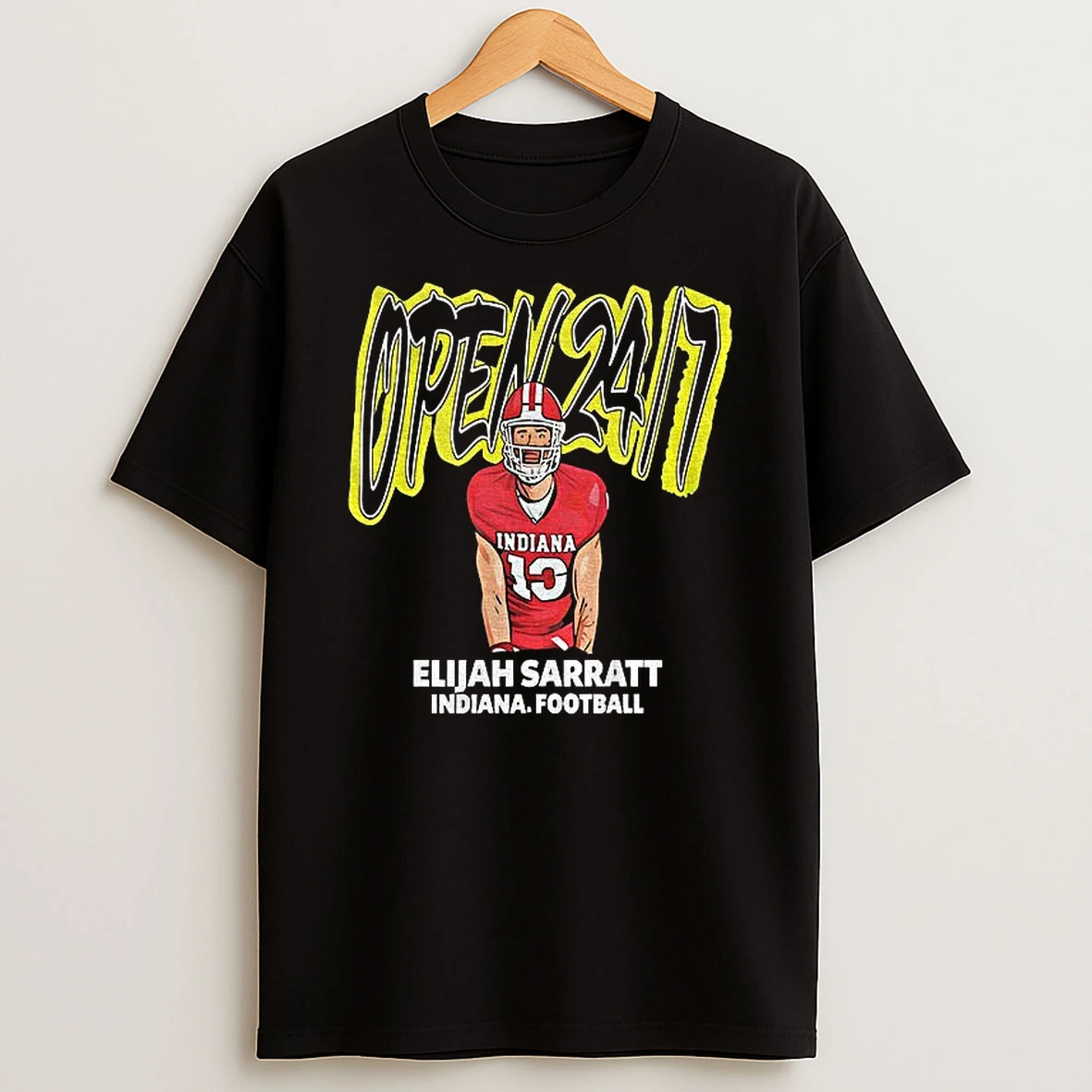 Elijah Sarratt Open 24 7 Indiana Hoosiers Football Waffle House Tshirt Hoodie