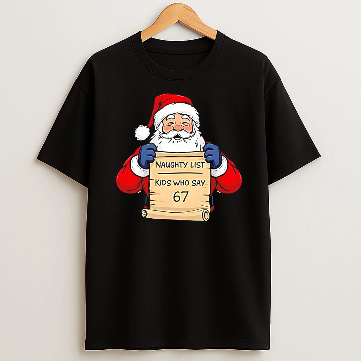 Funny Kids Who Say 67 Santa Christmas Tshirt Hoodie