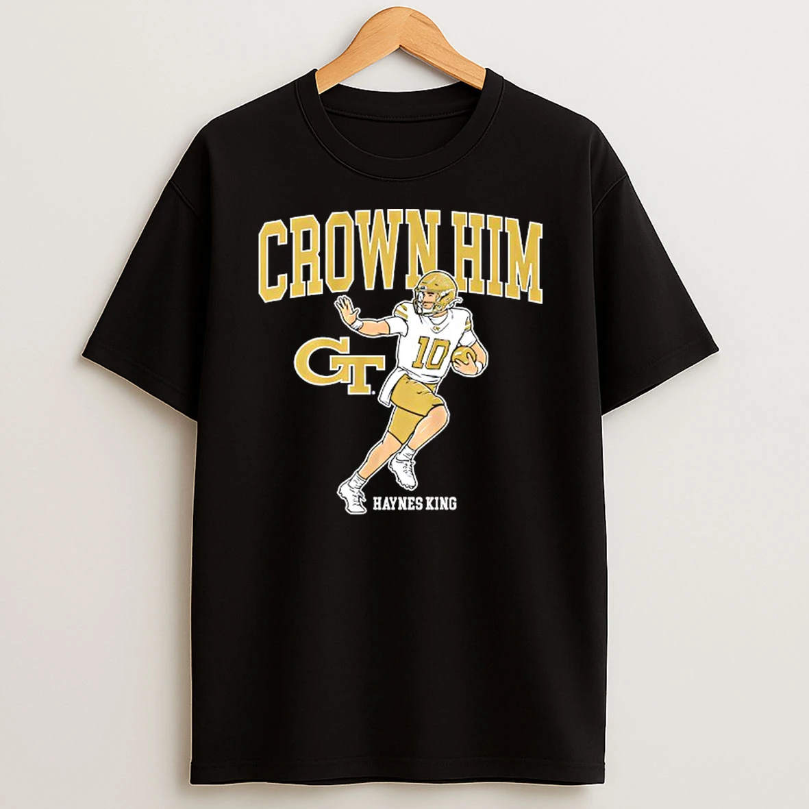 Georgia Tech Yellow Jackets Football Haynes King Crown Him Tshirt Hoodie
