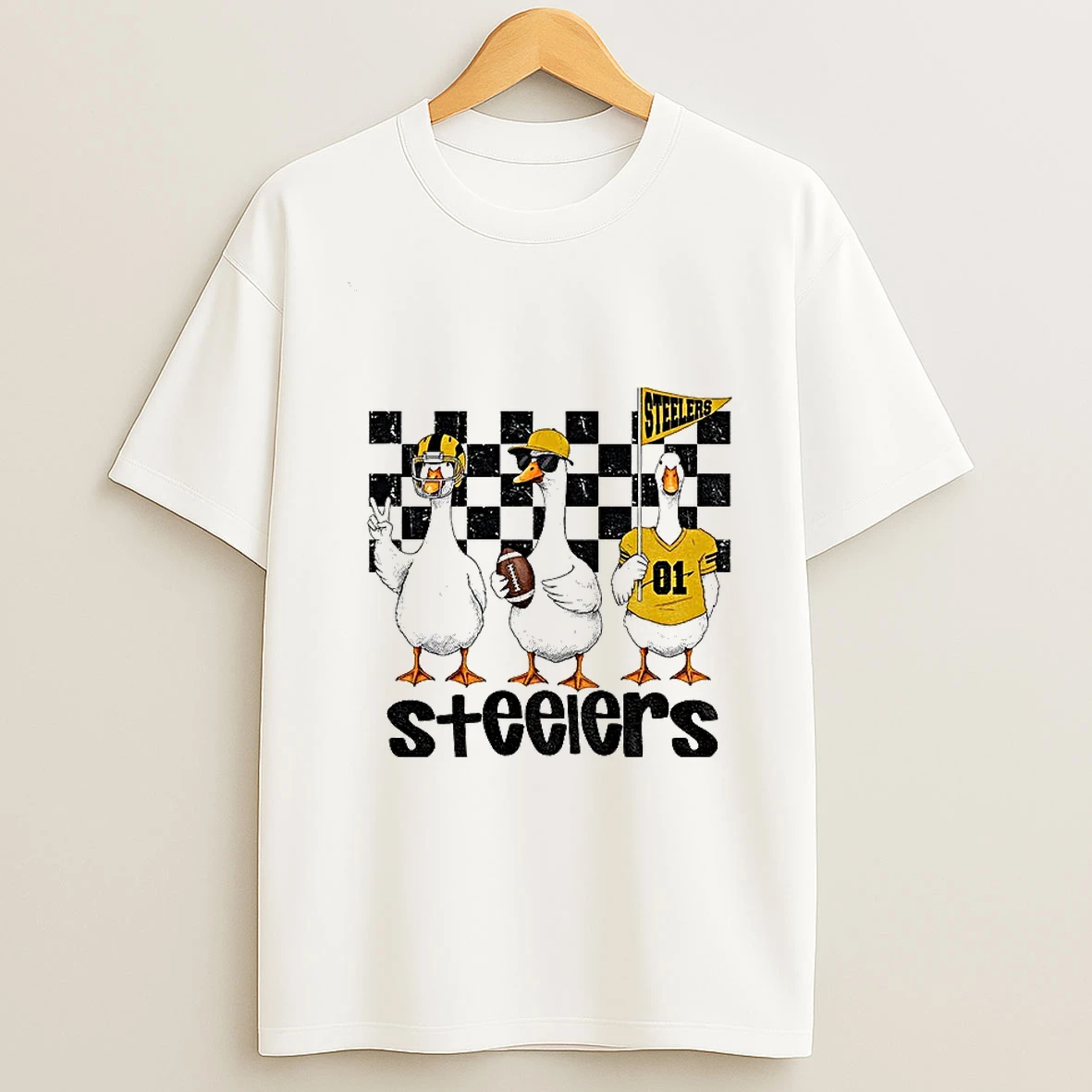 Goose Steelers Flag Pittsburgh Game Day Football Nfl Tshirt Hoodie