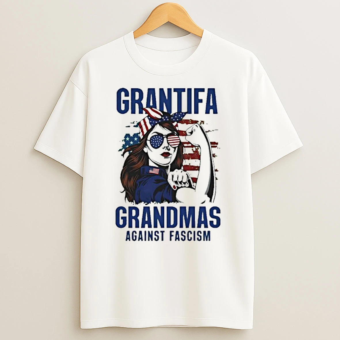 Grantifa Grandmas Against Fascism Flag American Woman Tshirt Hoodie