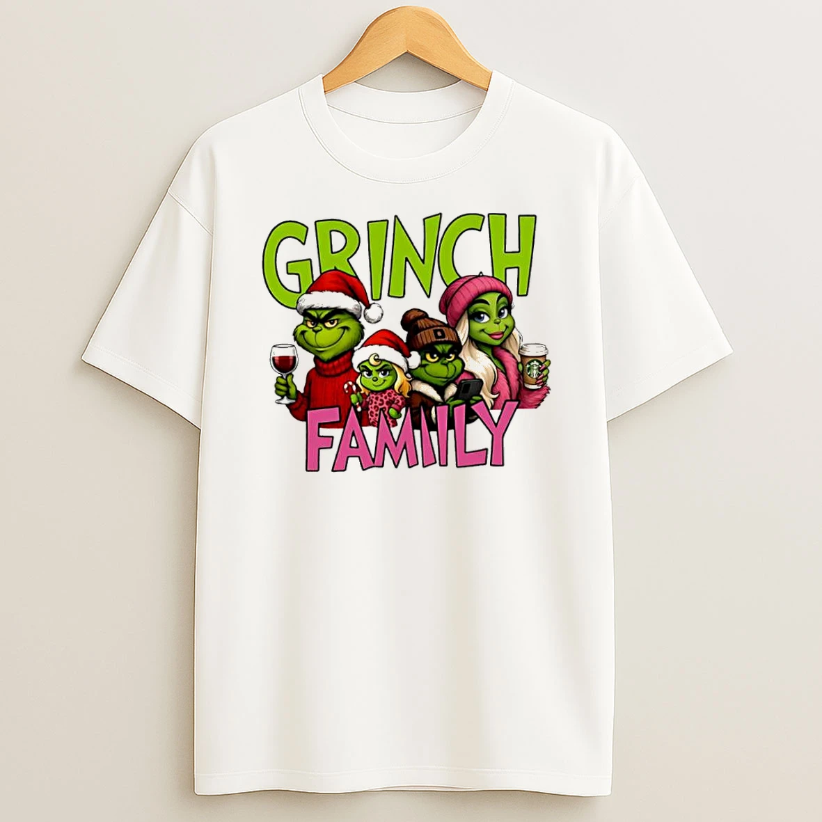 Grinch Family Face Baby Merry Grinchmas 2025 Tshirt Hoodie