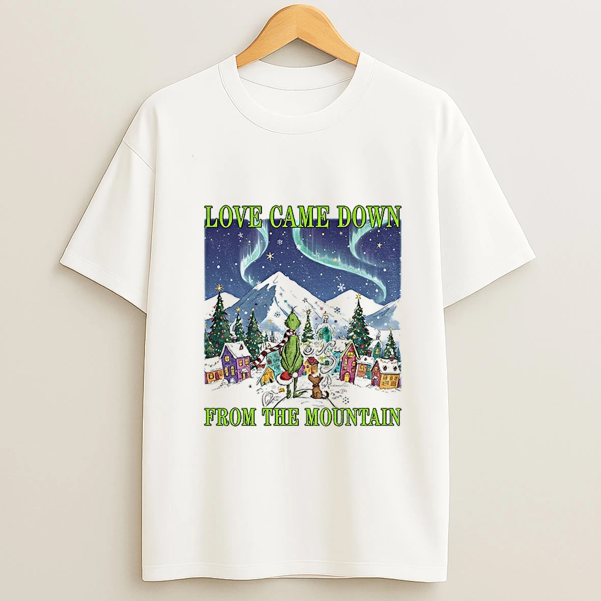 Grinch And Max Love Came Down From The Mountain Merry Christmas Tshirt Hoodie