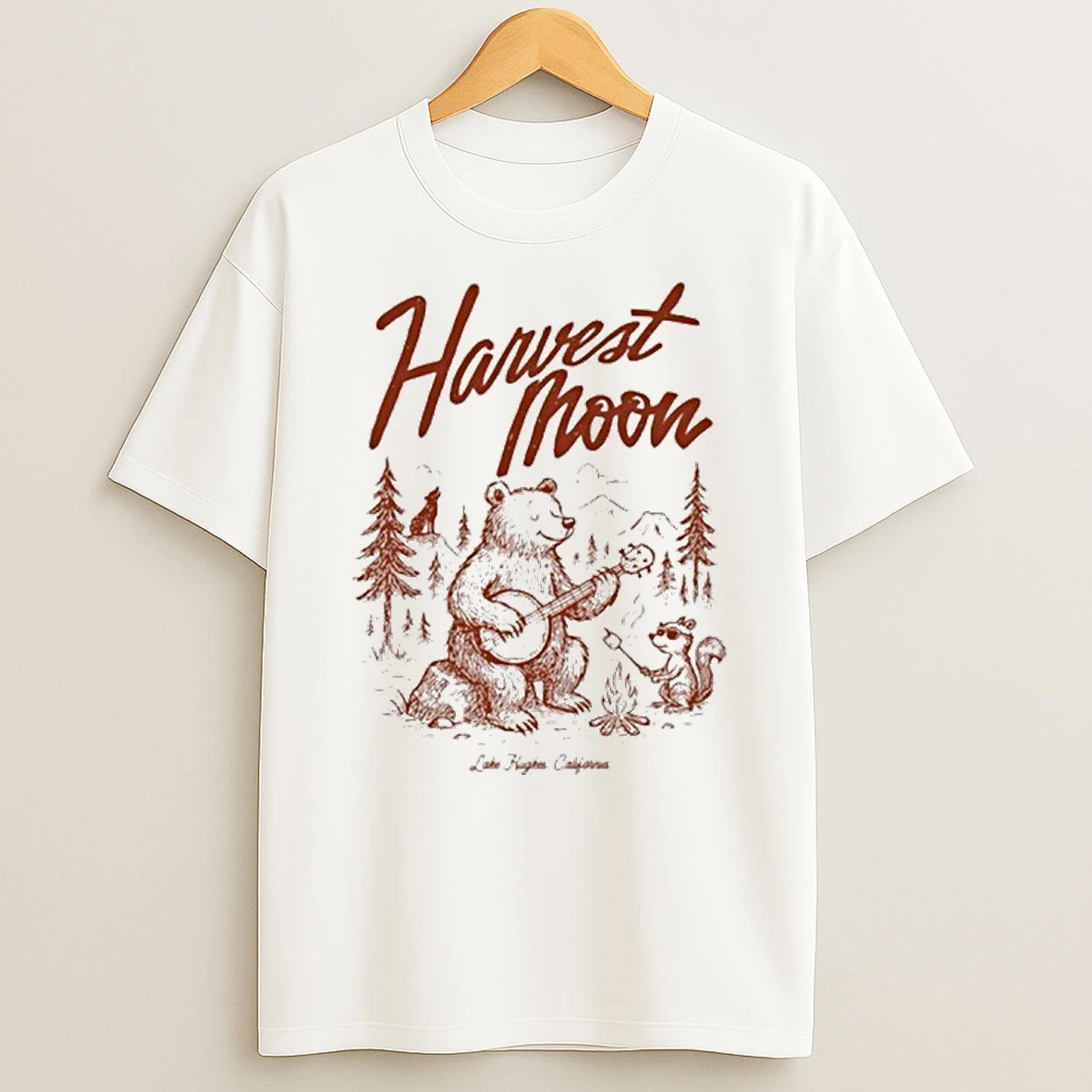 Harvest Moon Gathering Youth Bear Tshirt Hoodie