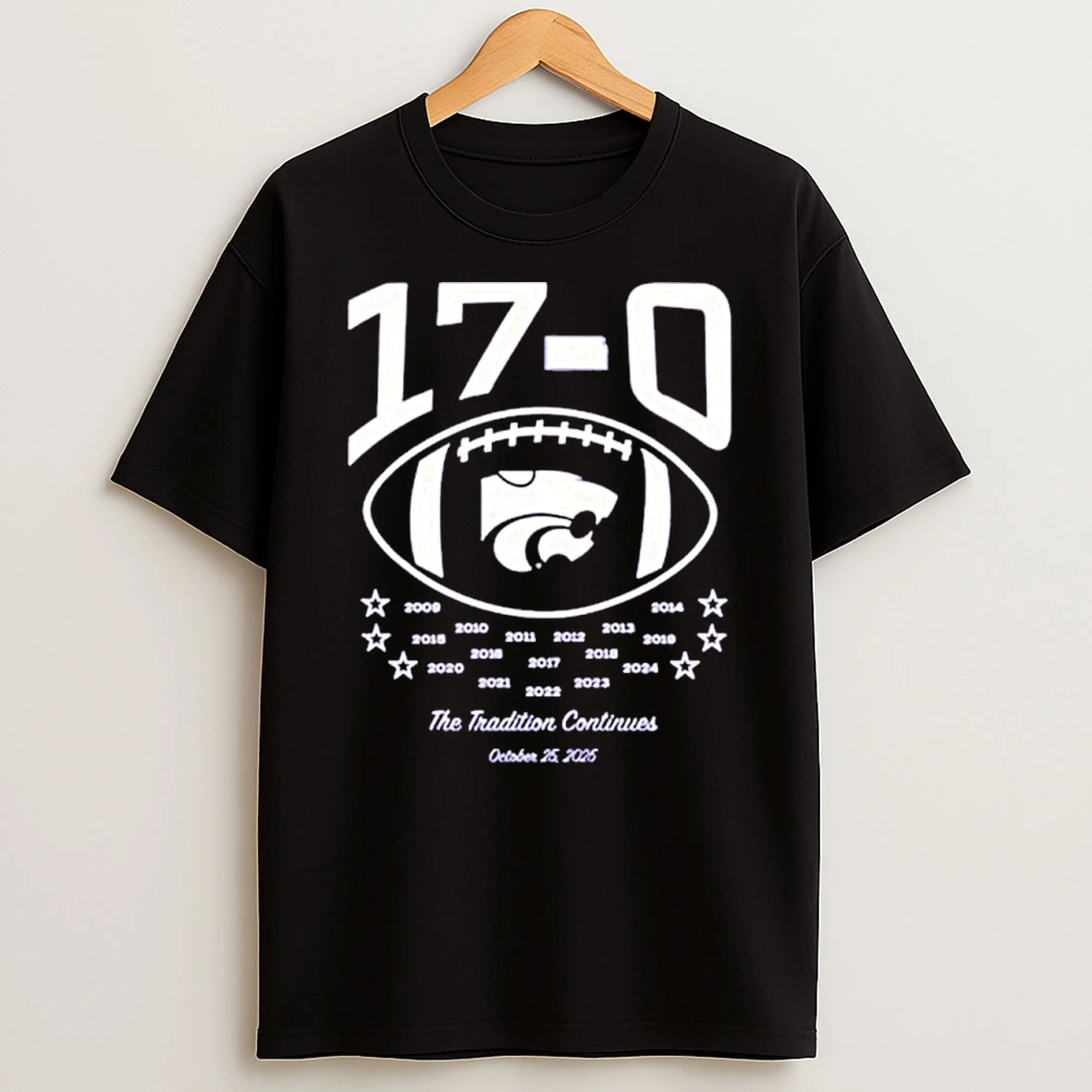 K State Wildcats Football 17 0 Vs Kansas Tshirt Hoodie