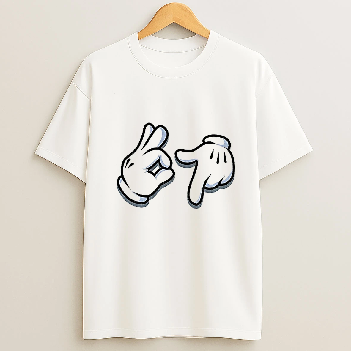 Mickey 67 Cartoon Hand Gestures Tshirt Hoodie