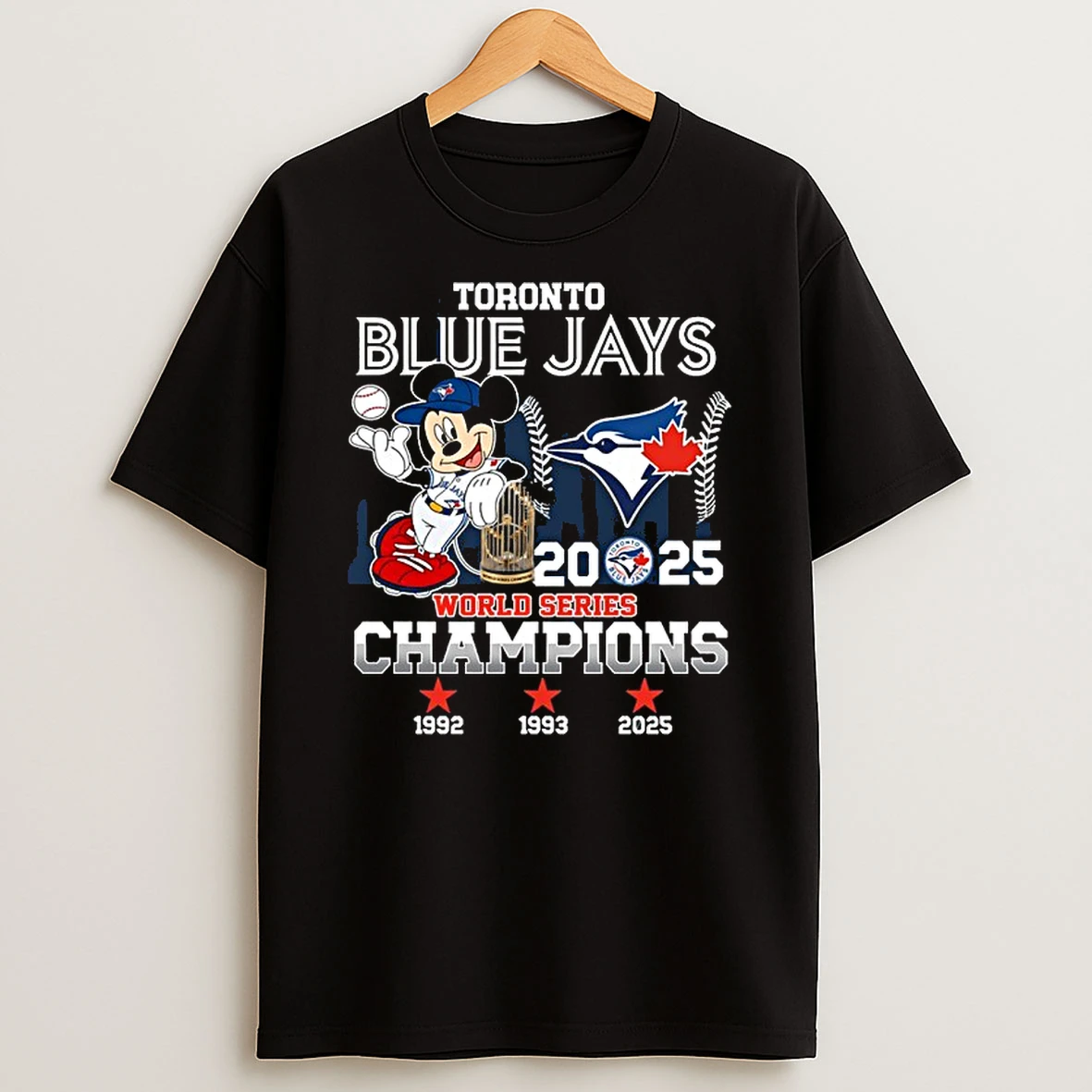 Mickey Mouse X Blue Jays 2025 World Series Champions Tshirt Hoodie