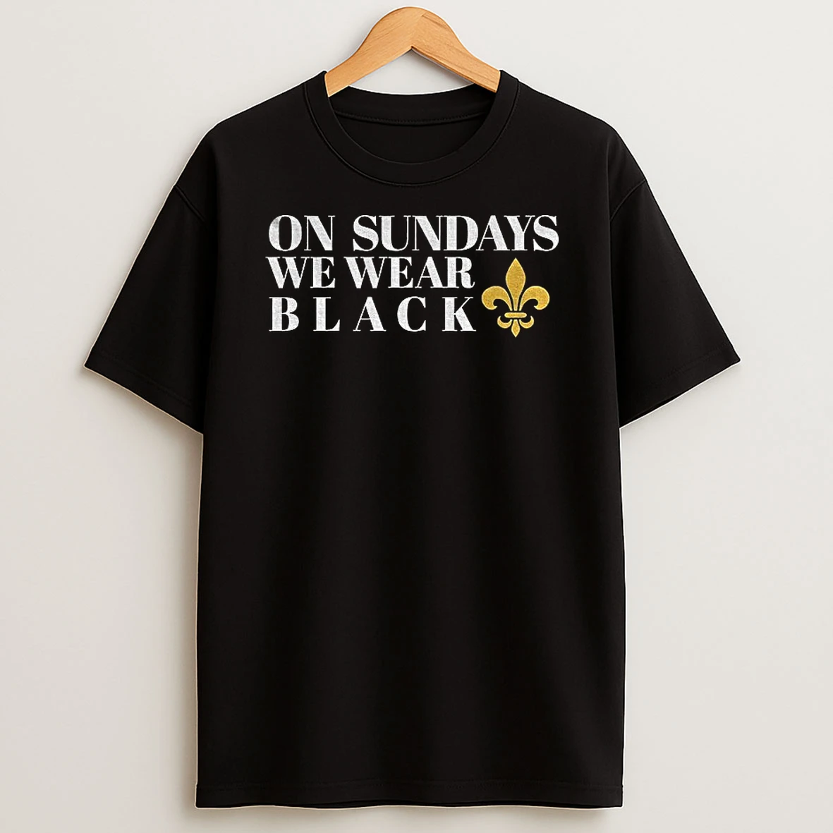 New Orleans Saints On Sundays We Wear Black Game Day Tshirt Hoodie